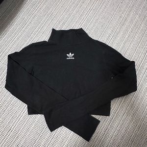 Adidas Mock Neck Cropped Long Sleeve
